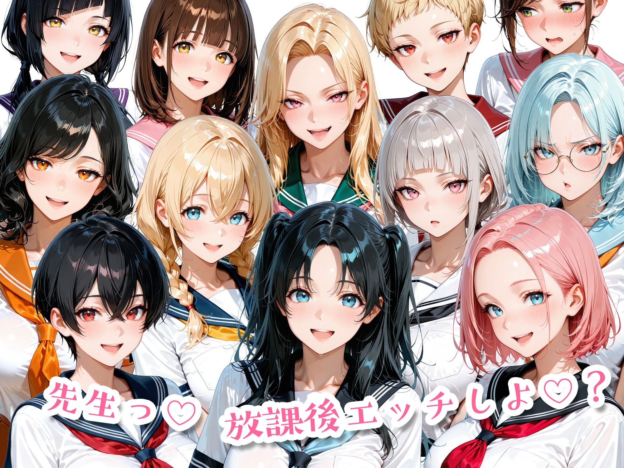 12人のセーラー服生徒とセックスし放題な教師 サンプル画像10