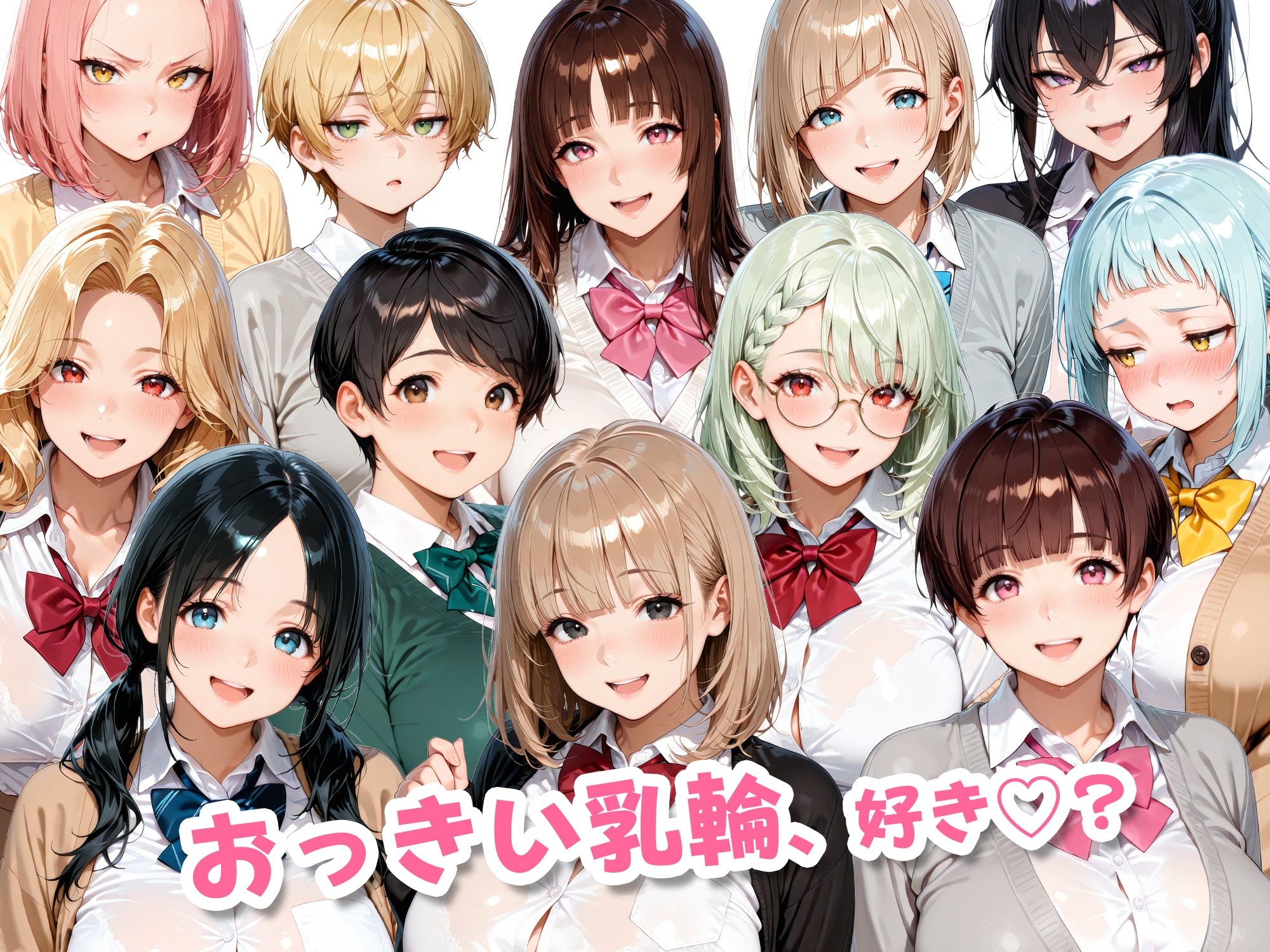 12人のデカ乳輪JKと放課後セックスしまくりッ サンプル画像10