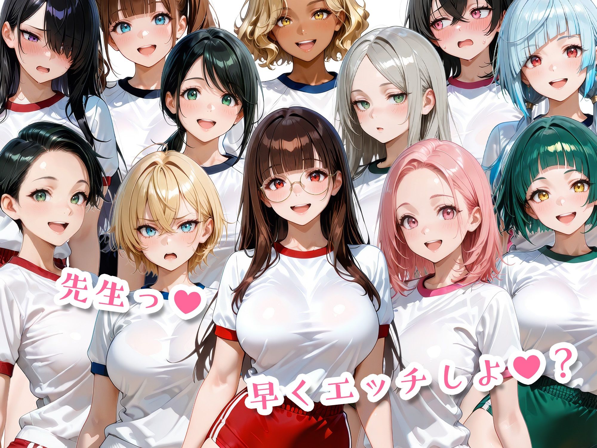 12人のブルマ体操服JKと毎日セックスしまくりな体育教師 サンプル画像10