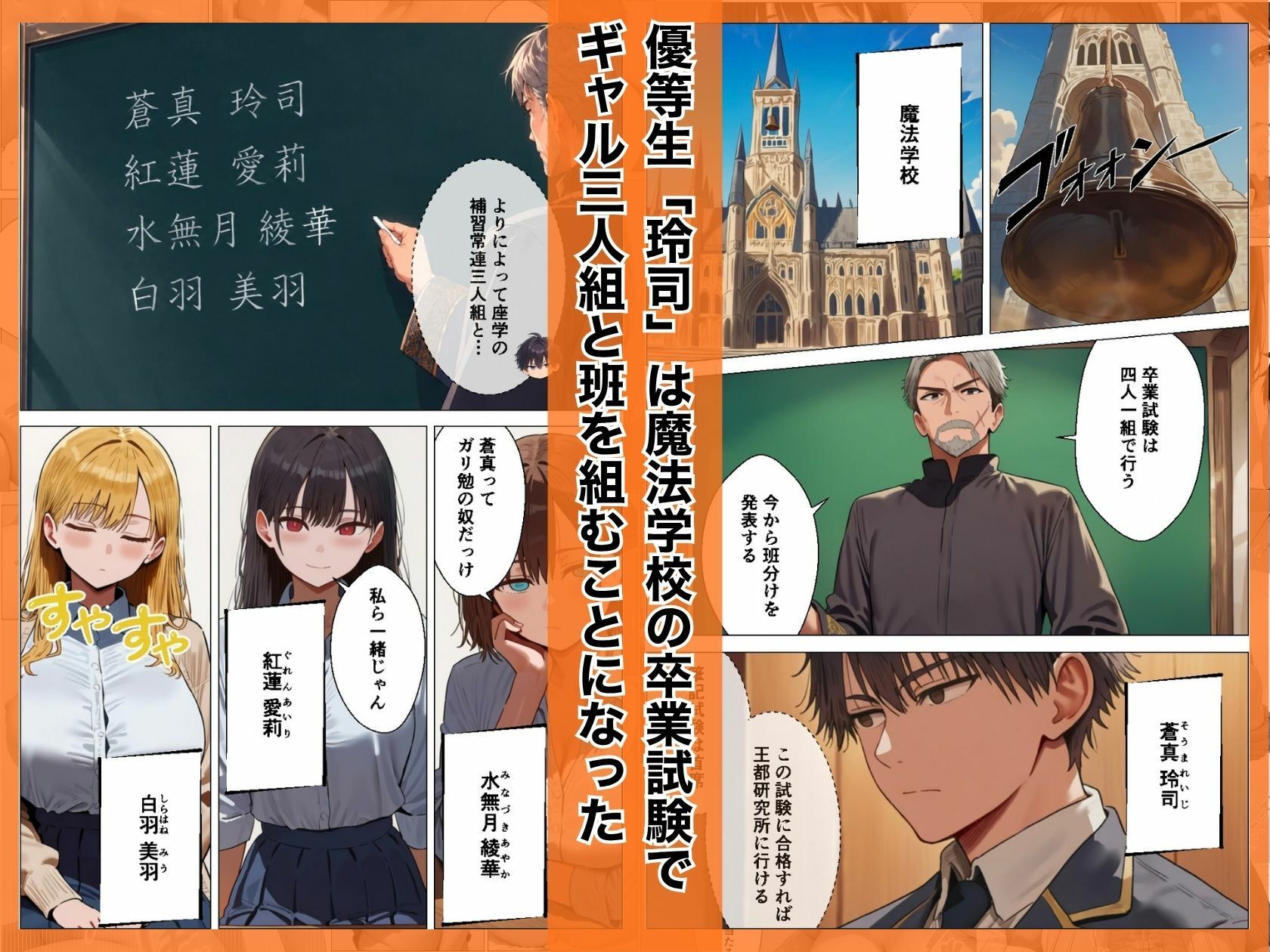 1軍ギャル三人組にデカチン見せたら生ハメセックスすることになっちゃった話 サンプル画像1