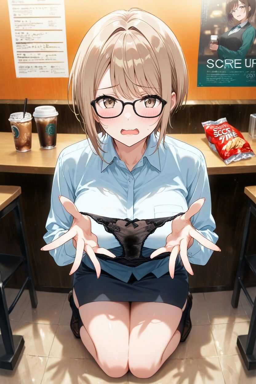 200枚＋PDF】清楚系メガネ女子大生の秘められた決壊 ── 柔らかな茶髪に広がる絶望のシミ ── お漏らし＆シミ付きパンツ特化集 サンプル画像1