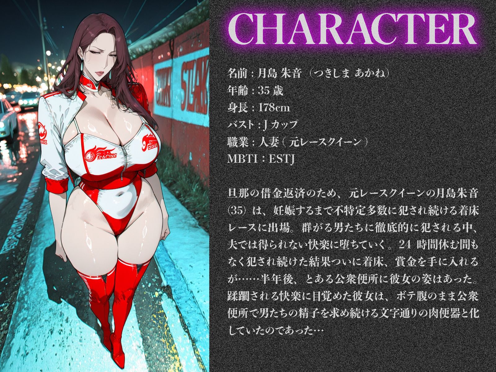 24時間耐久孕ませ着床レース〜サーキットの女王がボテ腹の肉便器へ堕ちるまで〜 サンプル画像1