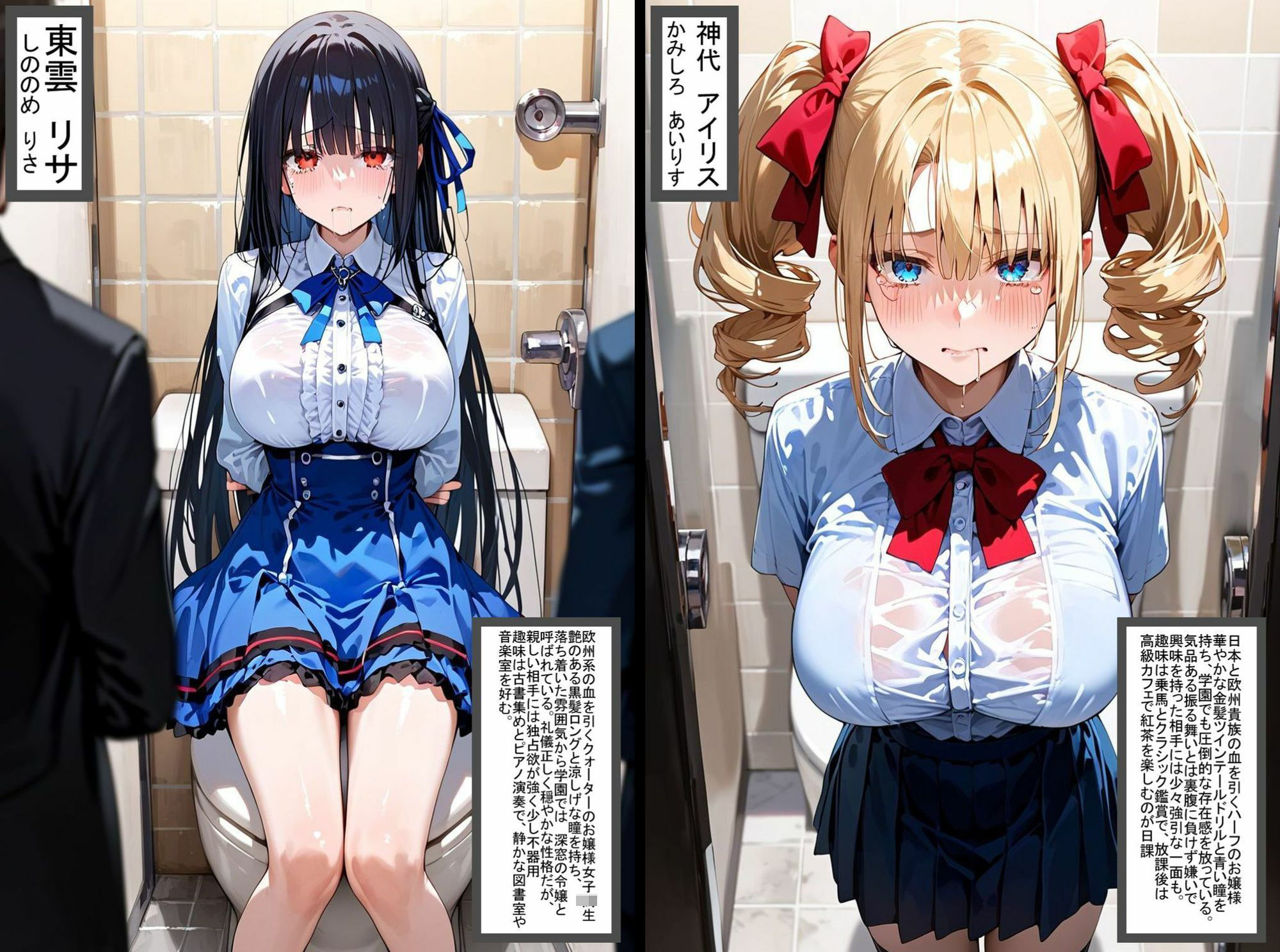 2人の狙われたJK 性奴●化計画【肉便器編】（リサ・アイリス） サンプル画像1