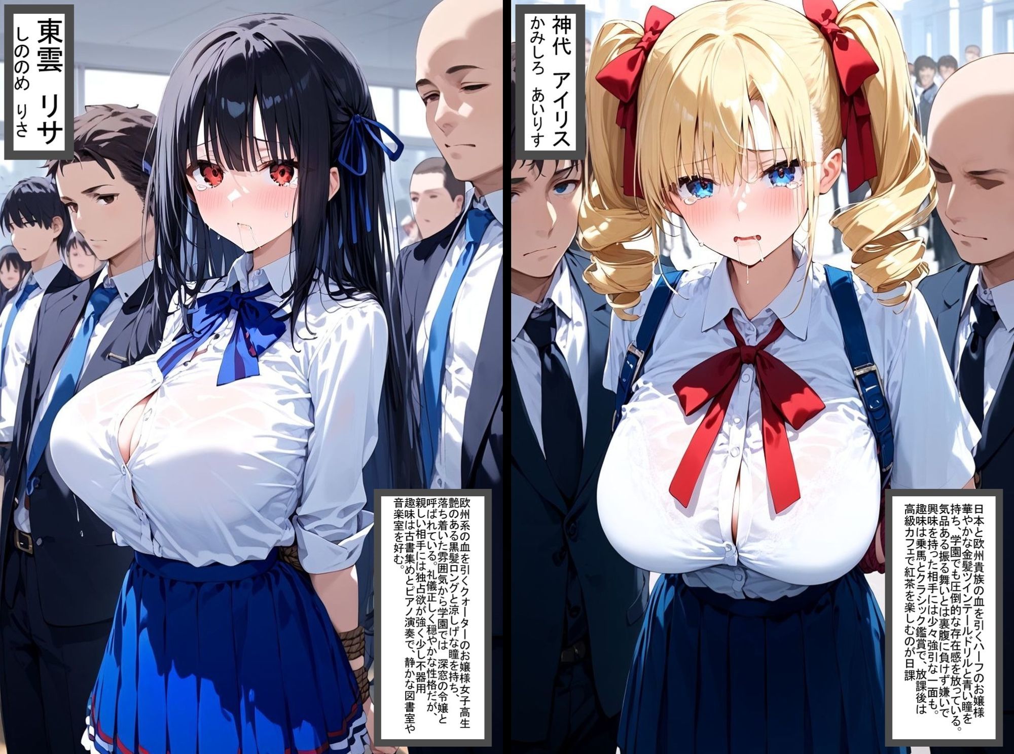 2人の狙われたJK 性奴●化計画（リサ・アイリス） サンプル画像1