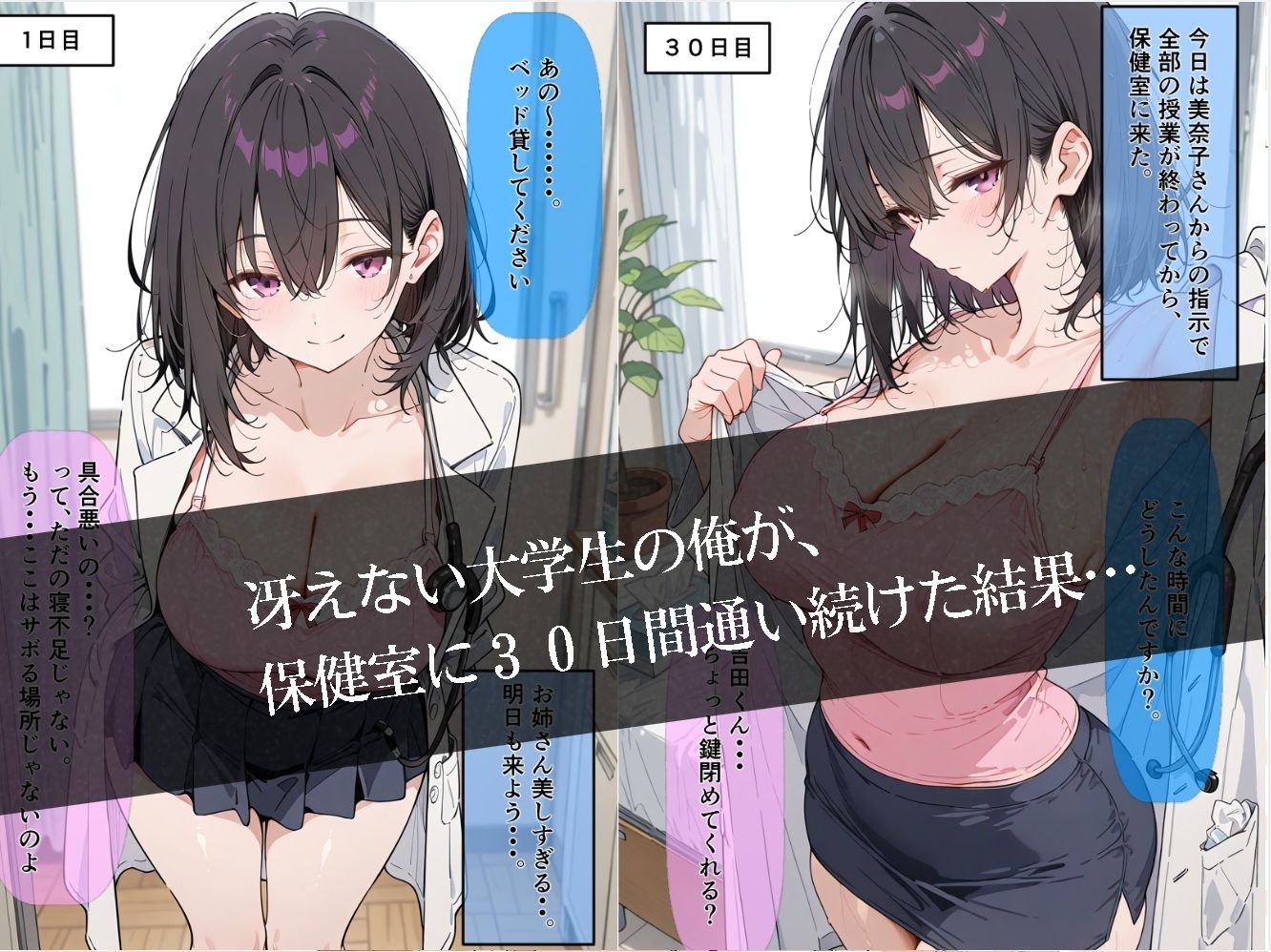 30日後にS〇Xする保健室の先生 サンプル画像3