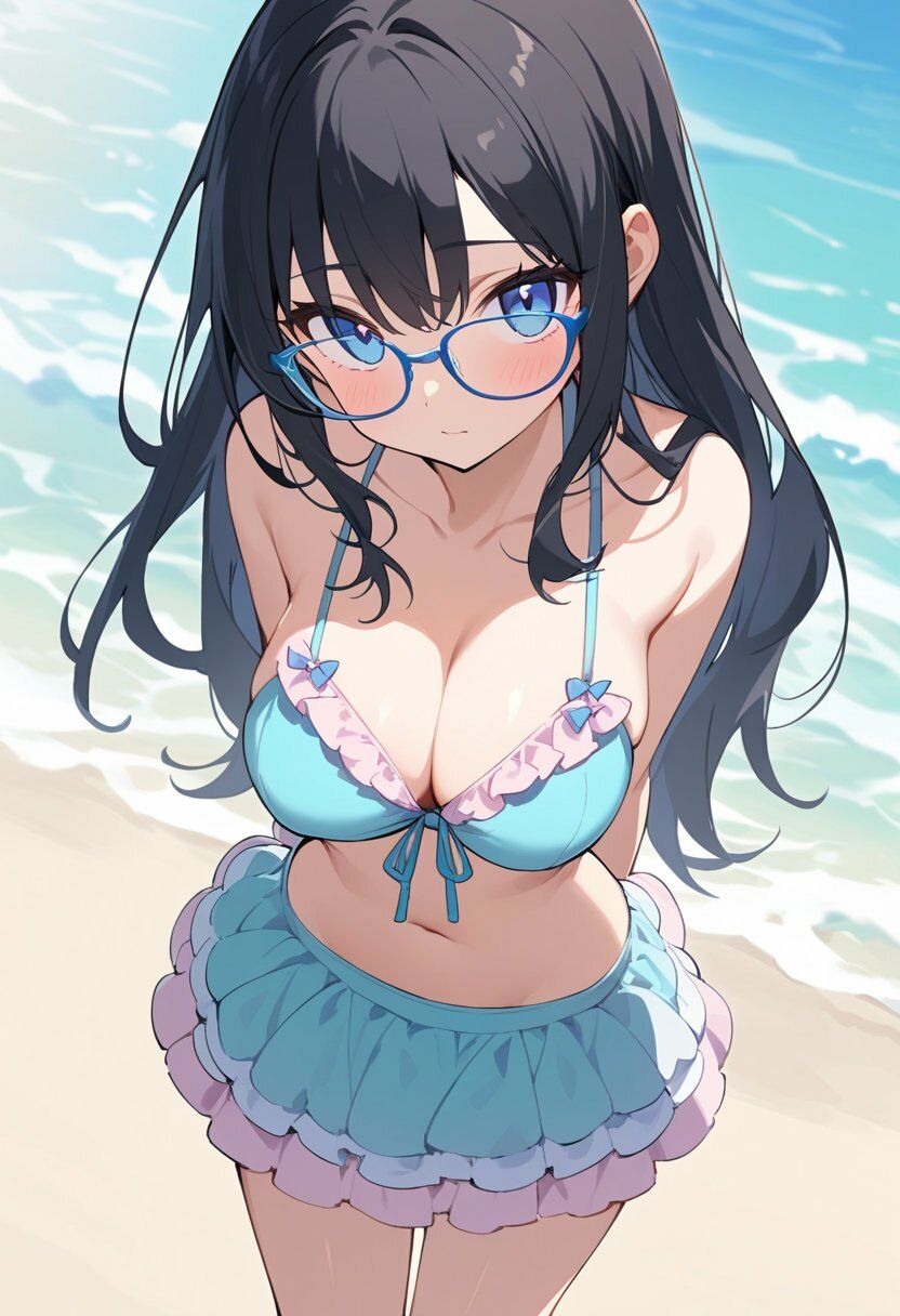 4種の水着で谷間見せ＆お尻見せ vol.1 サンプル画像2