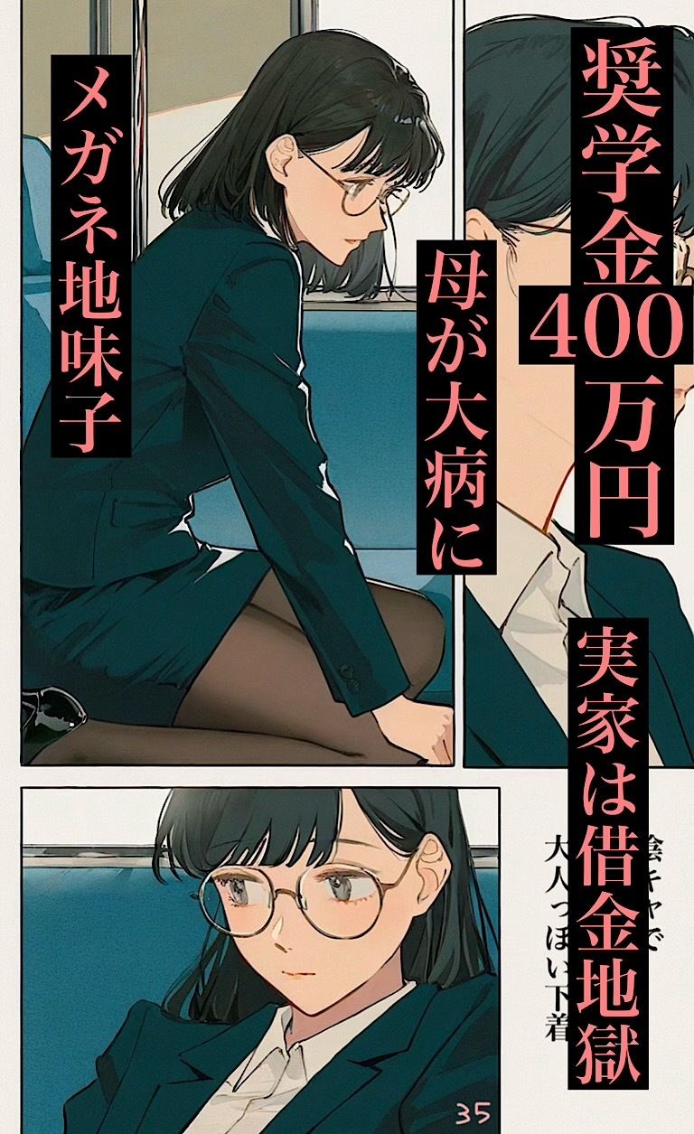 500ページ★大手下着メーカー【シコール】の面接がエチエチ過ぎる件！奨学金メガネ地味女子ジジイ面接官達と社会の厳しさ中出しセックス！！ サンプル画像1