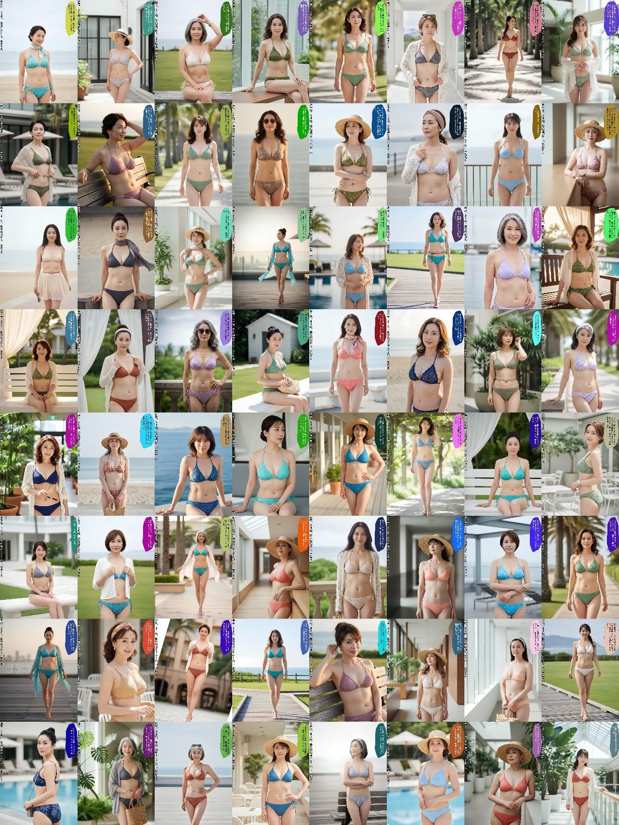 50代人妻熟女の教科書〜愛と経験のビキニ〜 vol.1 サンプル画像9