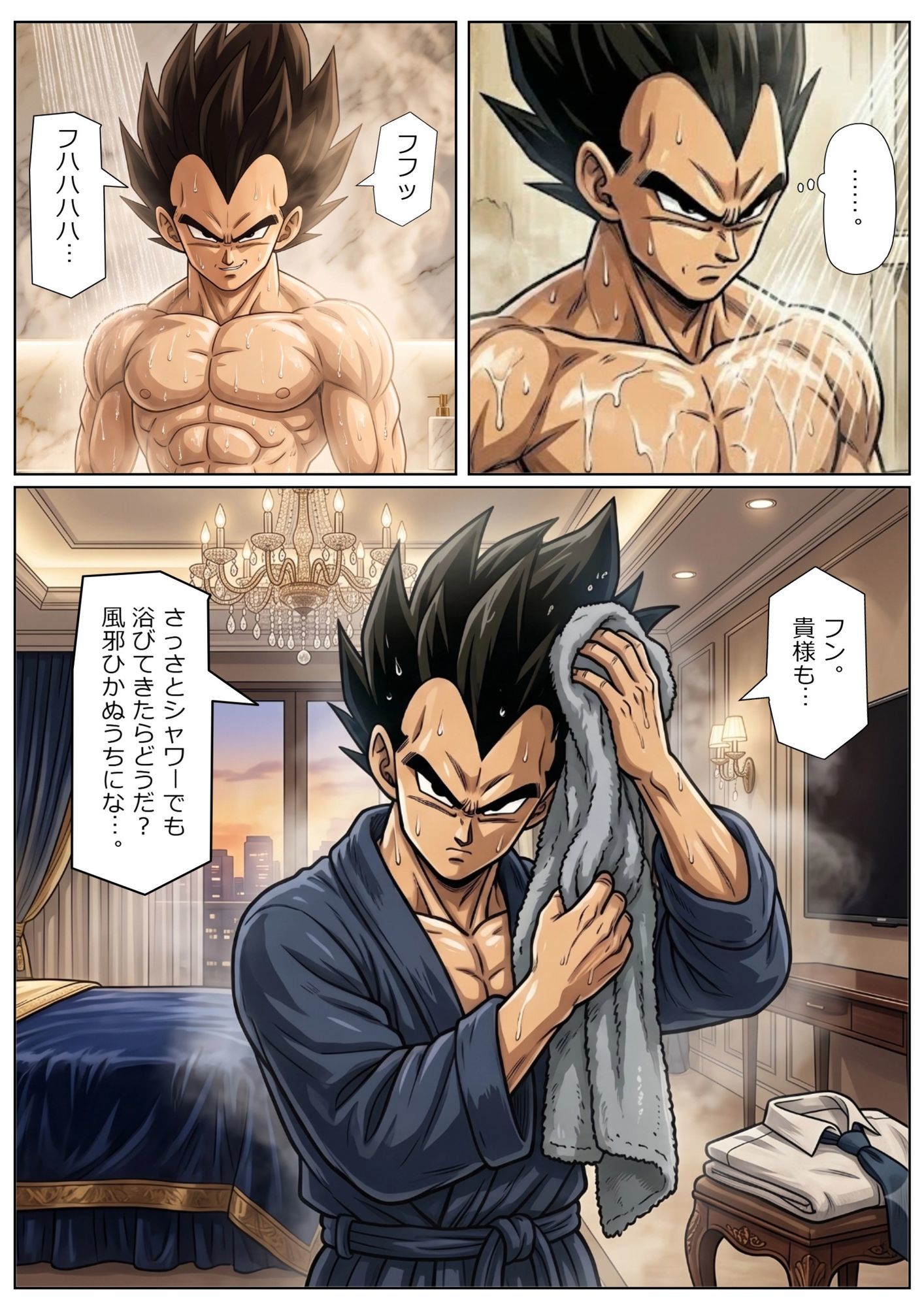 52枚【18号 ×ベジータ】大嫌いな上司に シャワー中に犯●れ、立ちバック、 おっぱいワイパー、掃除フェラの無限ループ 1 サンプル画像8