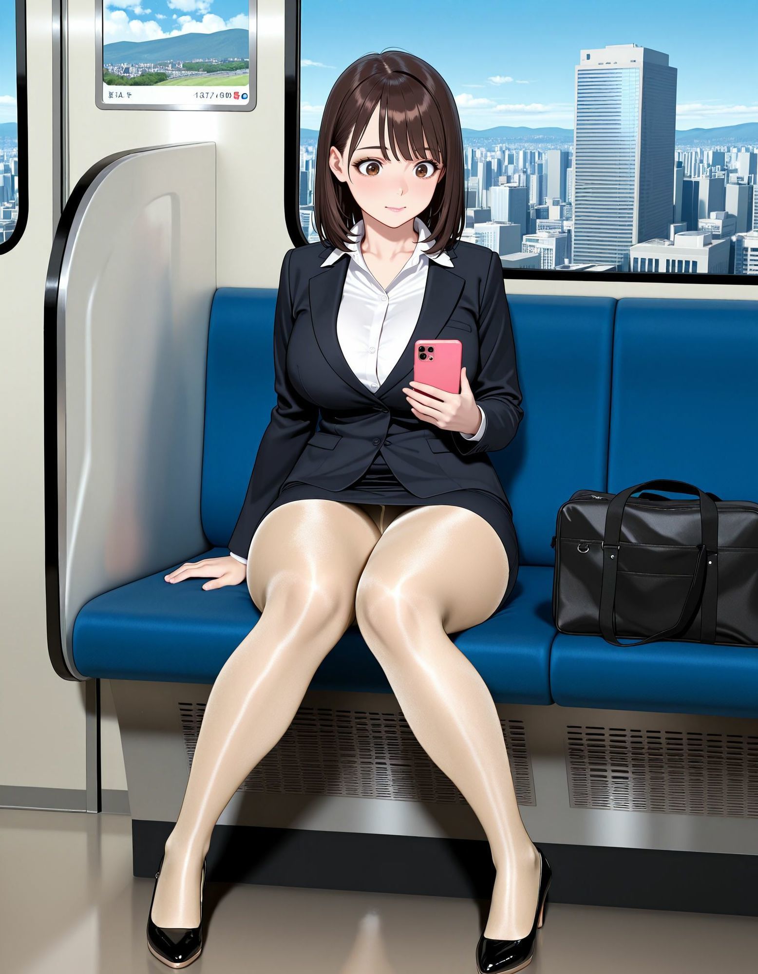 AI@OL（電車）/パンスト娘 サンプル画像1