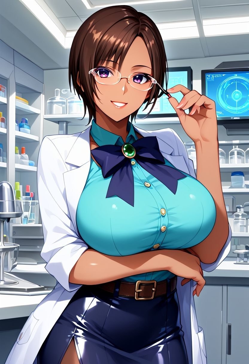 AIさんに描いてもらった魅力的なサンプル採取する研究員さん サンプル画像1