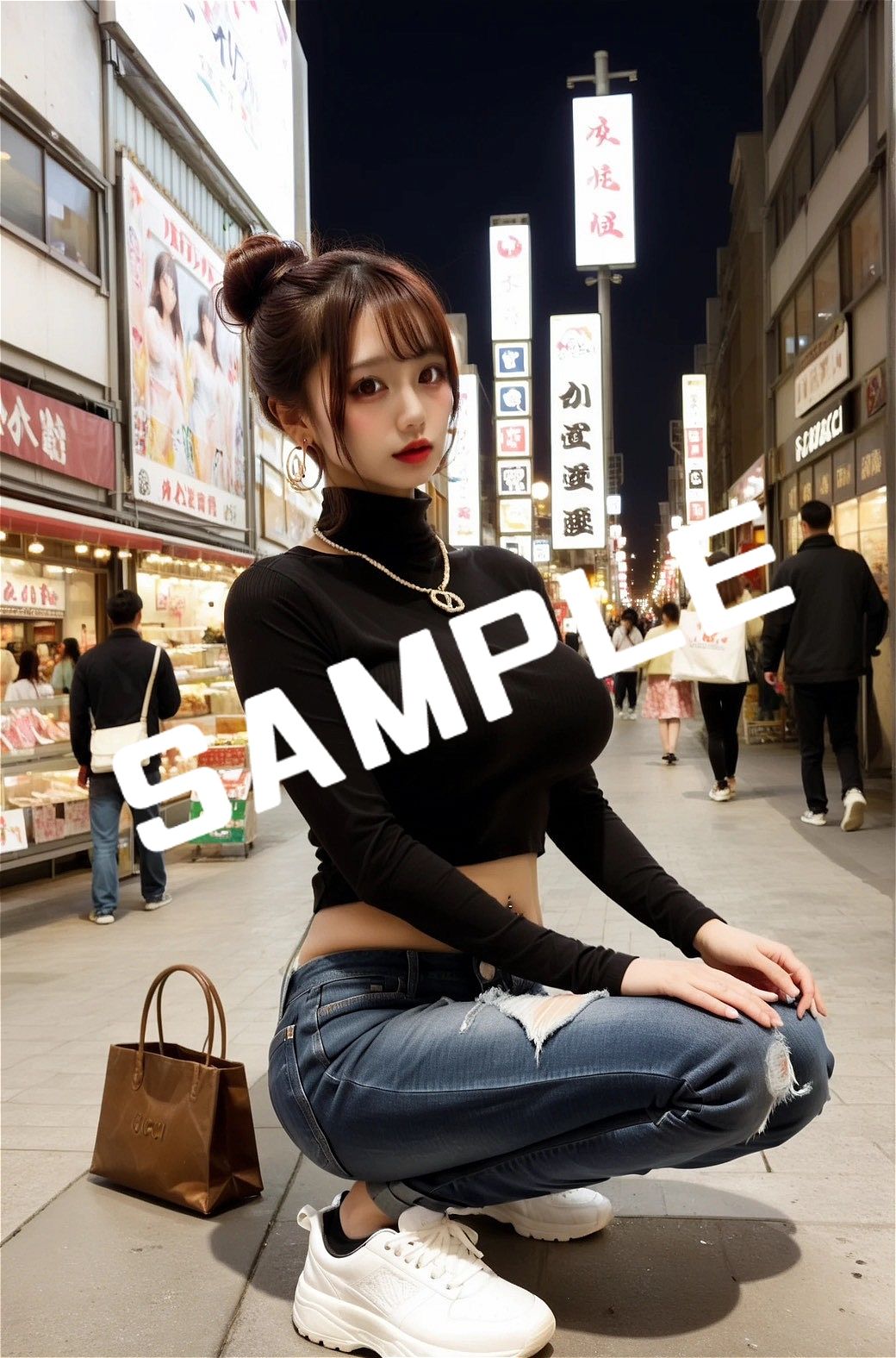 AIフェチフォト集vol.52  令和ギャルフェチ 写真集 『渋谷スクランブル・エロス:視線だけでイカせて。』 サンプル画像1