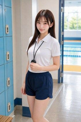AIモデルまなみ vol.2 朝のプールサイドで会いましょう サンプル画像2