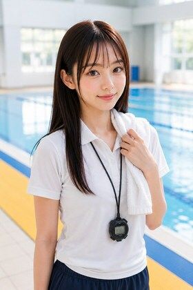 AIモデルまなみ vol.2 朝のプールサイドで会いましょう サンプル画像6