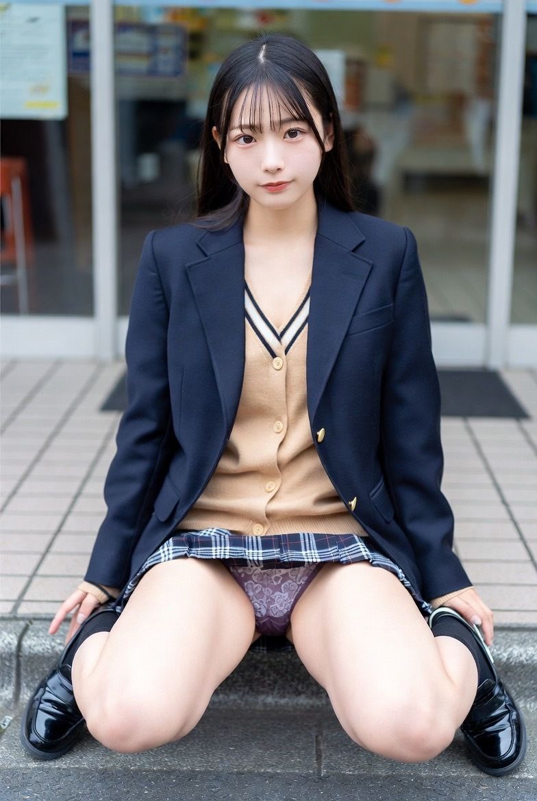 AI美女グラビア写真集〜制服パンチラ集〜vol.2 サンプル画像8