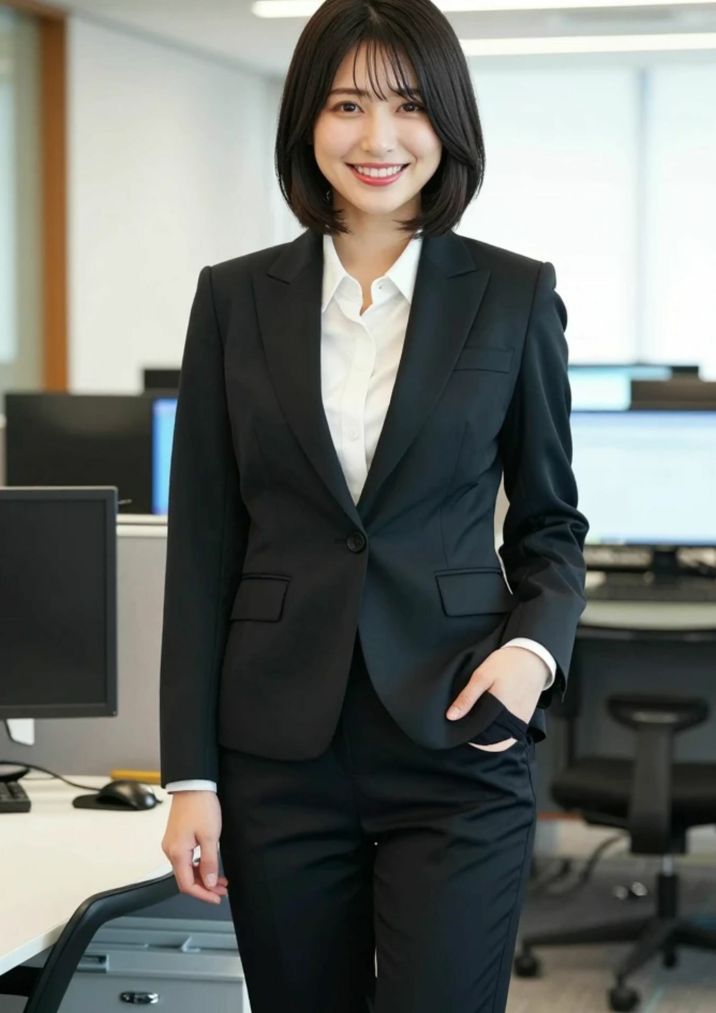 AI美女写真集VOL.4 ショートヘアお姉さん「AIななみ」のコスプレ画像集♪ サンプル画像8
