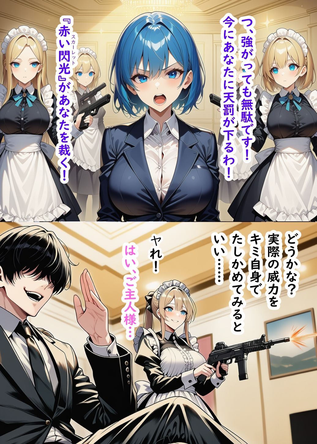 Ecstasy Gun  悪の美人秘書とメイド軍団を撃て サンプル画像2