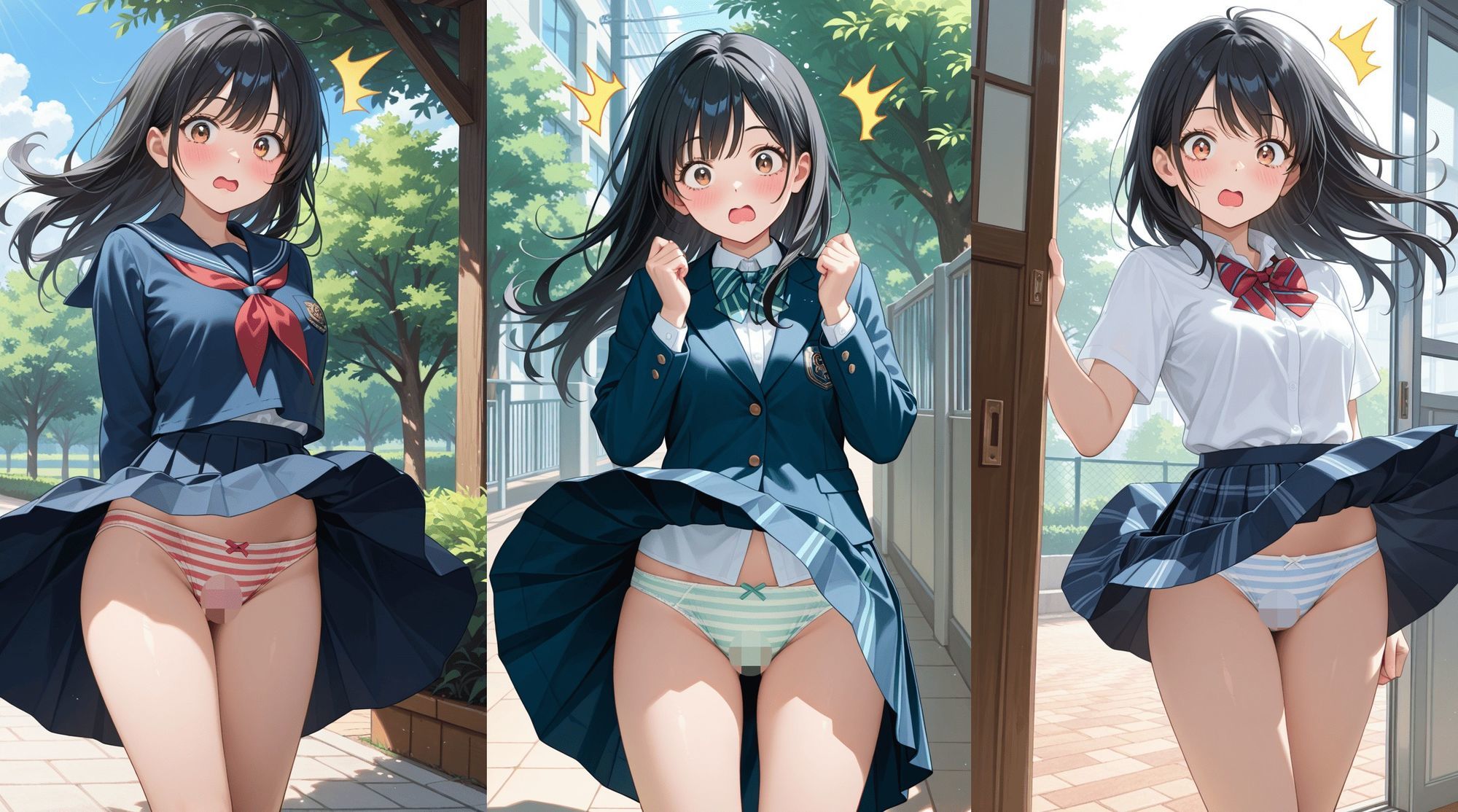 JK・J〇風でパンチラ サンプル画像1