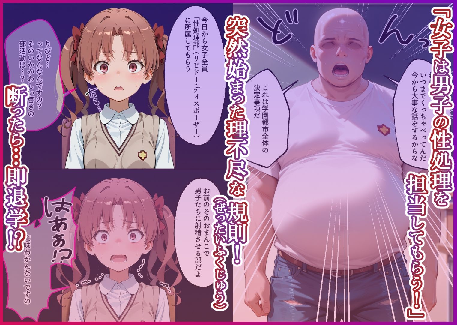 S○Xしないと即退学？ 今日から全員強●性処理部（はーと）中出しでご奉仕ポイント大量GET快楽堕ち凌●学園能力者編 サンプル画像1
