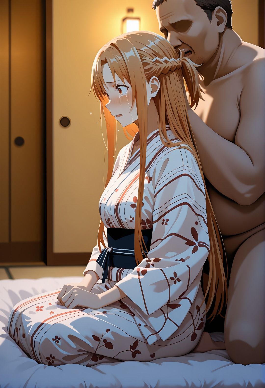 S◯Oア◯ナ温泉NTR！拘束おじさん凌●で旅館混浴イカされまくりフルカラーCG集 サンプル画像9