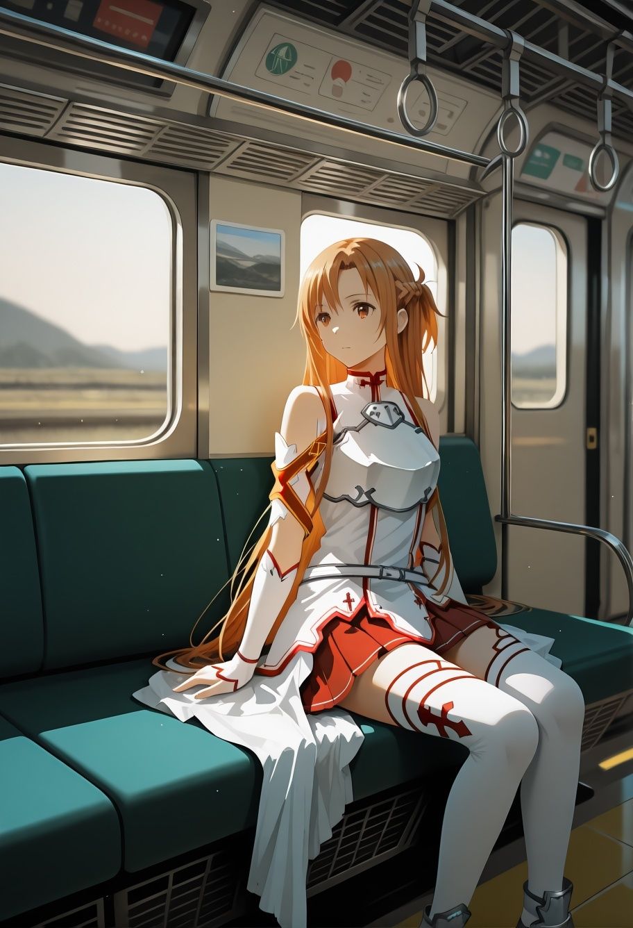 S〇Oア〇ナ電車痴●悶絶！巨乳美少女が連続絶頂イキ狂う170枚CG集 サンプル画像1