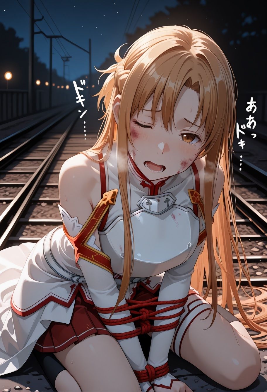 S〇Oア〇ナ電車痴●悶絶！巨乳美少女が連続絶頂イキ狂う170枚CG集 サンプル画像9