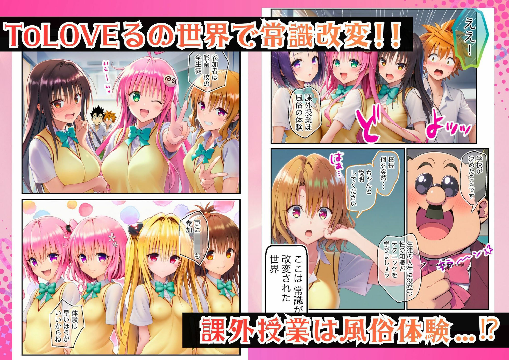 ToLOVEる 常識改変！「課外学習は風俗です」ヒロイン嬢でハーレムを サンプル画像1