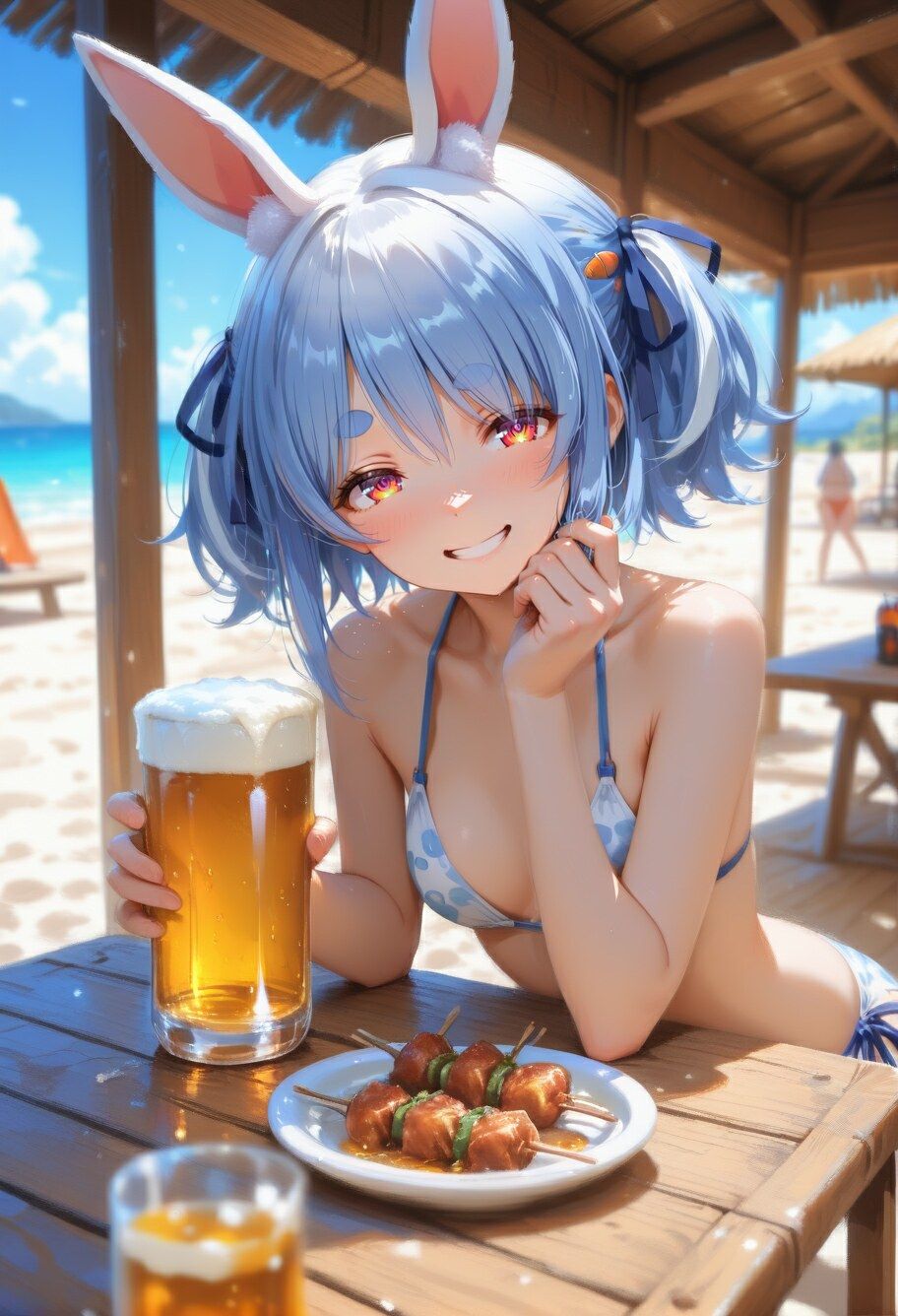 Vtuberと海デート 〜兎田ぺ〇ら〜 サンプル画像4