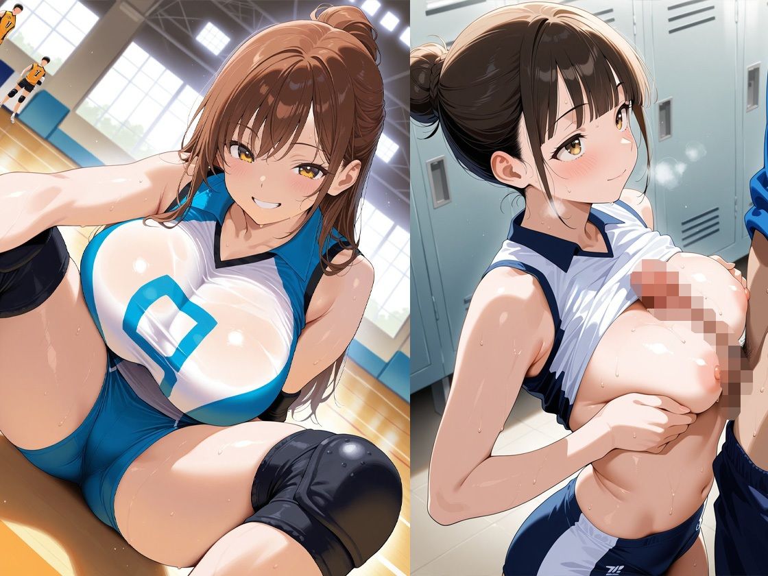 ●ンポ大好きバレー部員ちゃんの部活後汗だくご奉仕 サンプル画像1