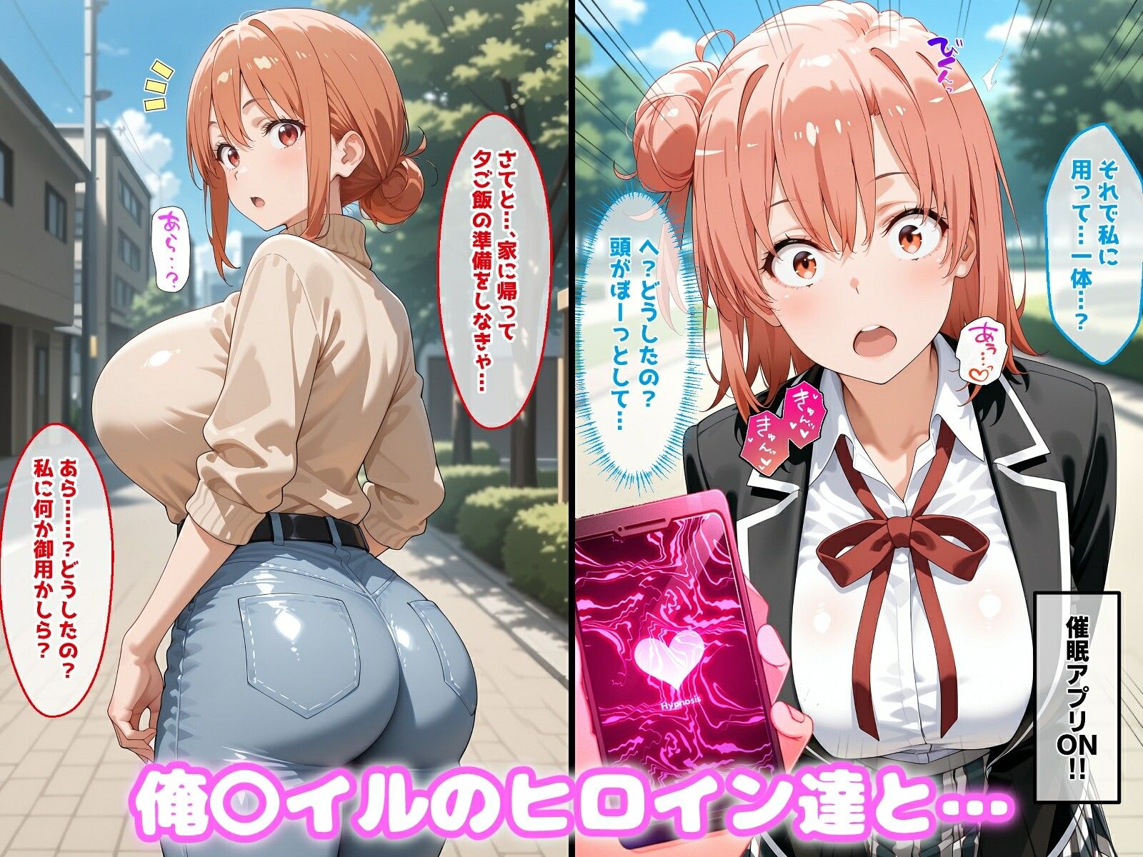 〇眠アプリで妊娠孕ませ  俺〇イルのヒロインたちと膣内射精えっちする話 サンプル画像1