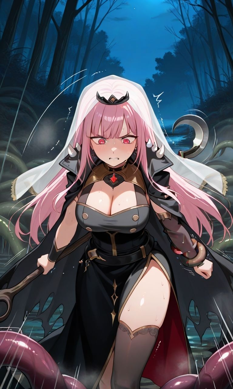 「く…化け物との忌み子なんていやぁ！！」Vtuber森カ◯オペがモンスター討伐で返り討ちにあって無理矢理異種姦されて妊娠させられちゃう話 サンプル画像6
