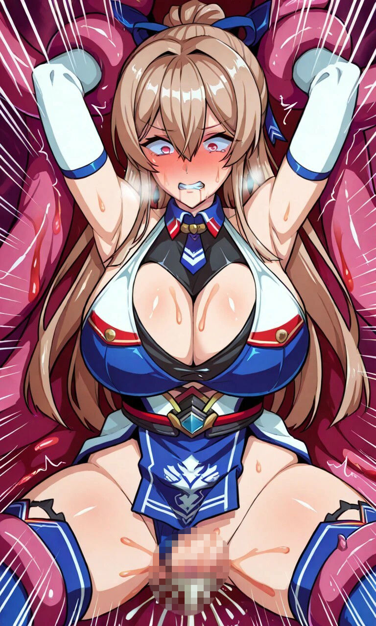 「くっ…もうやめて…」大人気Vtuber女騎士フ◯ンが触手やオークに敗北してぐちゃぐちゃに犯●れるCG集 サンプル画像6