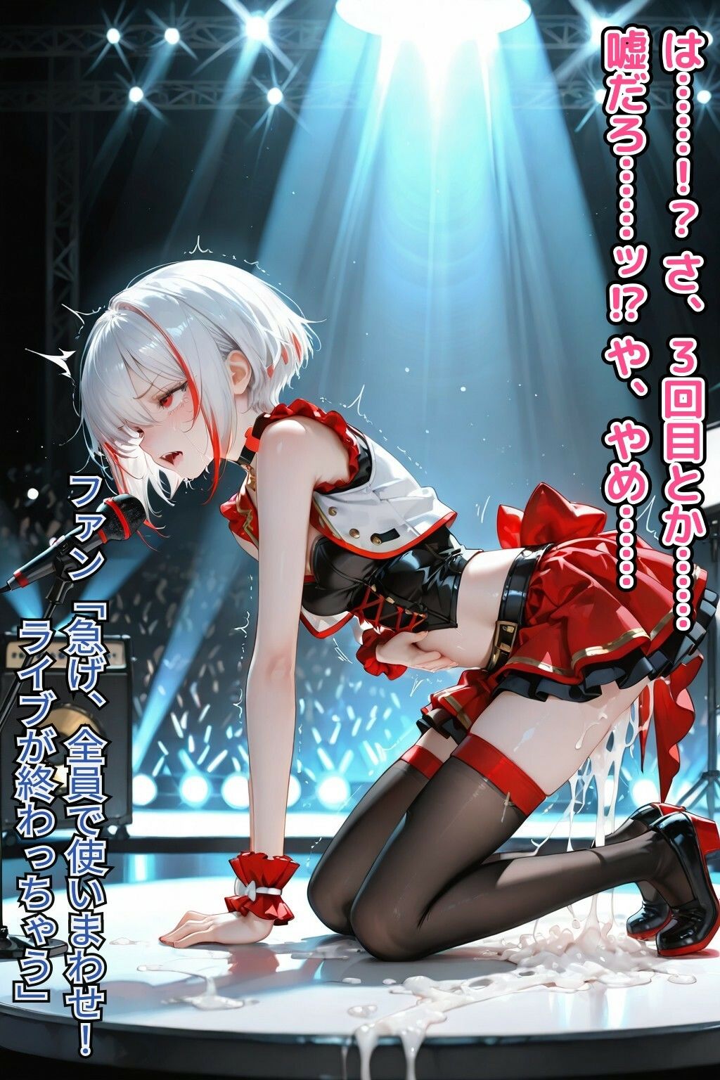 「こんなのファンサじゃねぇッ！」吸血鬼アイドル、ポピーの公開処刑セット【CDZ】【FANZA限定衣装:ギャル風/カーディガン/パーカー】 サンプル画像3