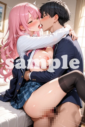 「ねえ…集中できない」制服彼女とお家えっち【CG130枚＋動画2分18秒】 サンプル画像6