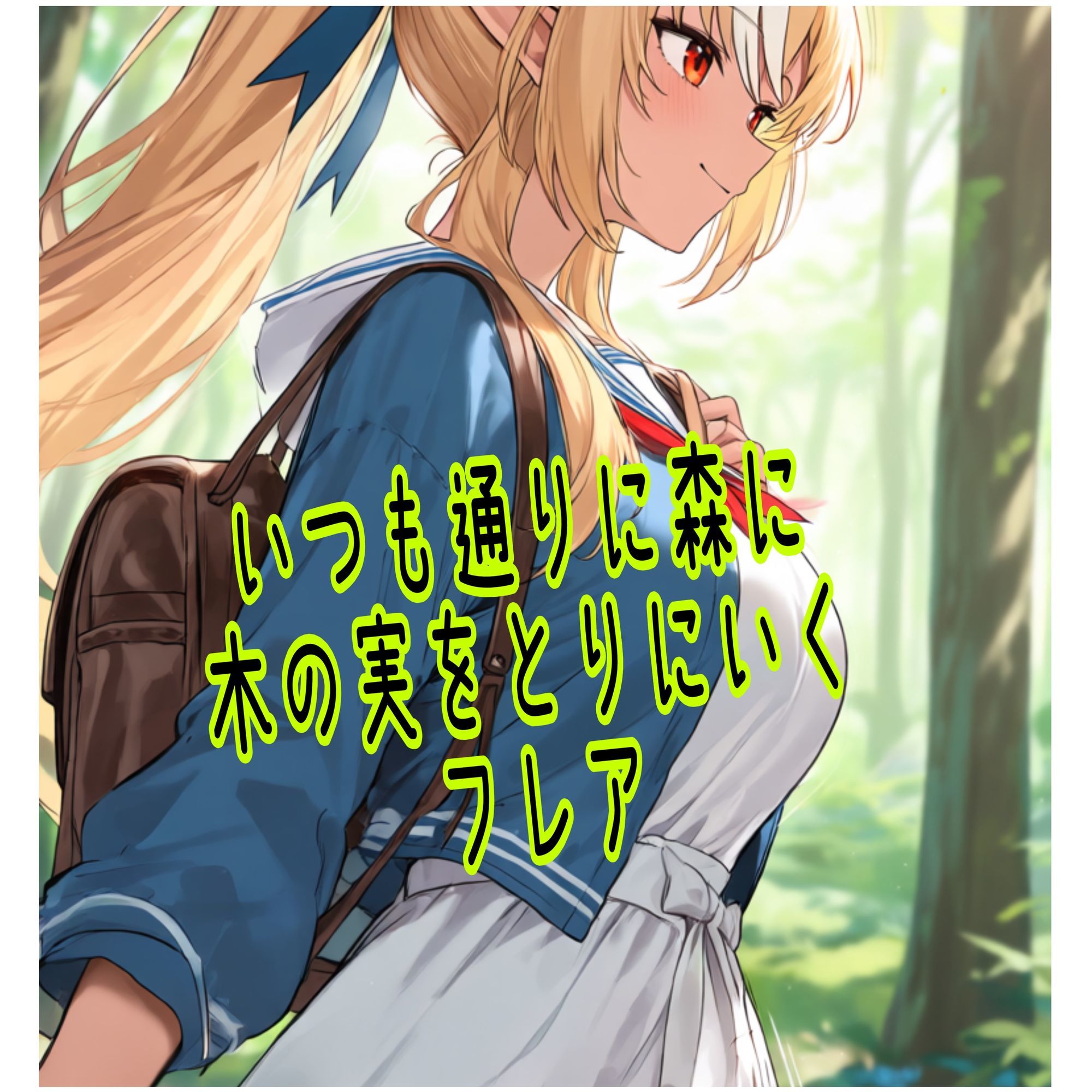 「ゴブリンの赤ちゃん妊娠したくない！！」ホロ大人気Vtuber不知火フレアがゴブリンに森で襲われ種付け＆出産するかわいそうな話 サンプル画像2
