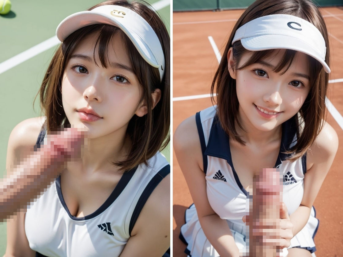 「スマッシュの声じゃない・・・」女子テニス部  熱すぎる個人指導 サンプル画像4