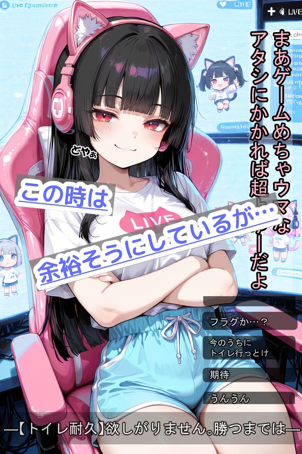 『クリアするまでトイレ禁止！清楚系配信者がリスナーの目の前で決壊、公開お漏らしアーカイブ。』 サンプル画像2