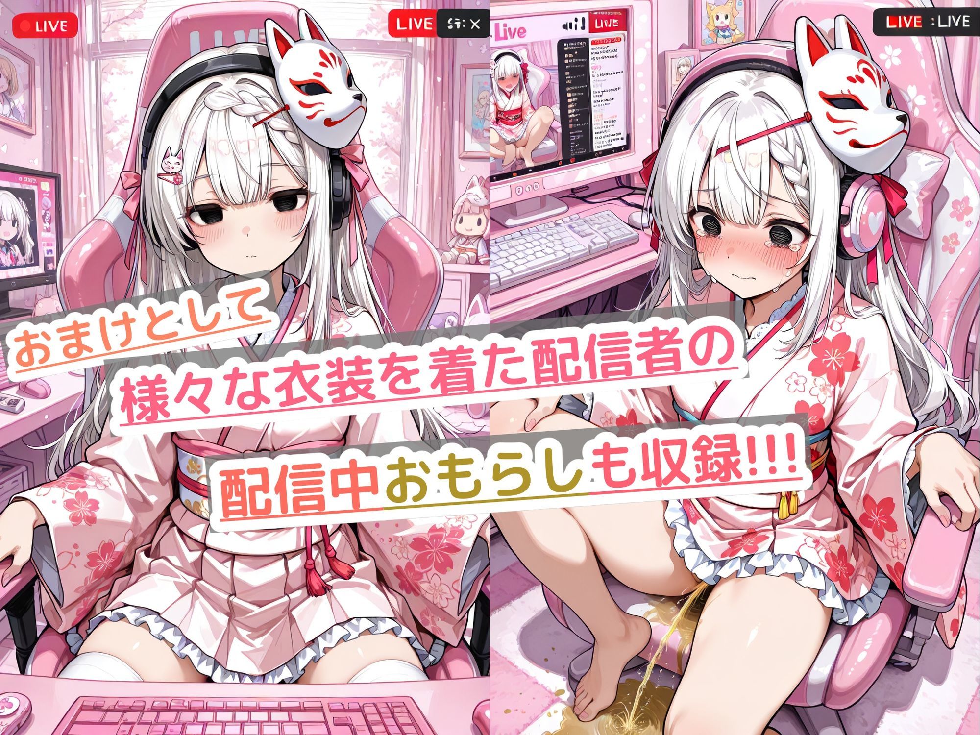 『クリアするまでトイレ禁止！清楚系配信者がリスナーの目の前で決壊、公開お漏らしアーカイブ。』 サンプル画像8