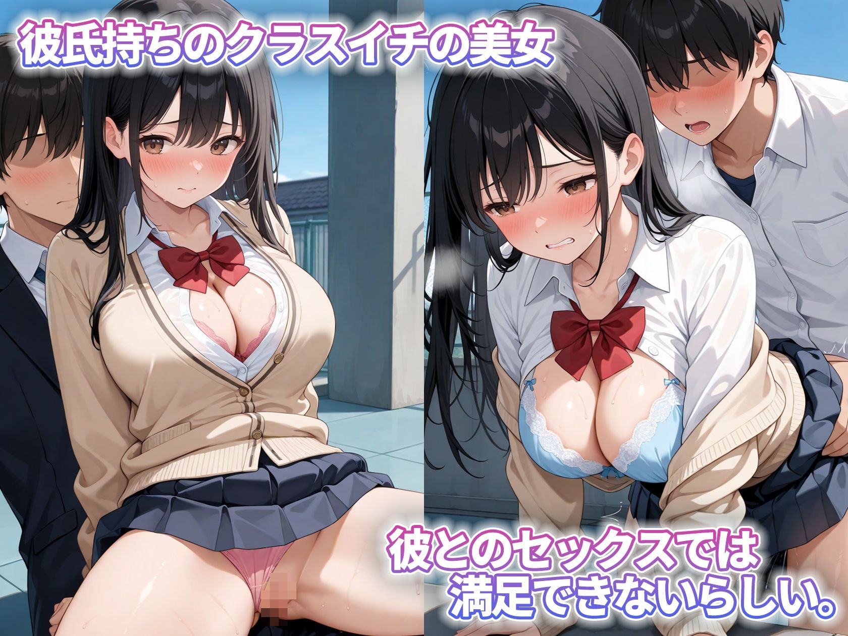 『巨乳女子NTR』 – 彼氏じゃ満足できないらしく、毎日俺の巨根で絶頂セックス サンプル画像1