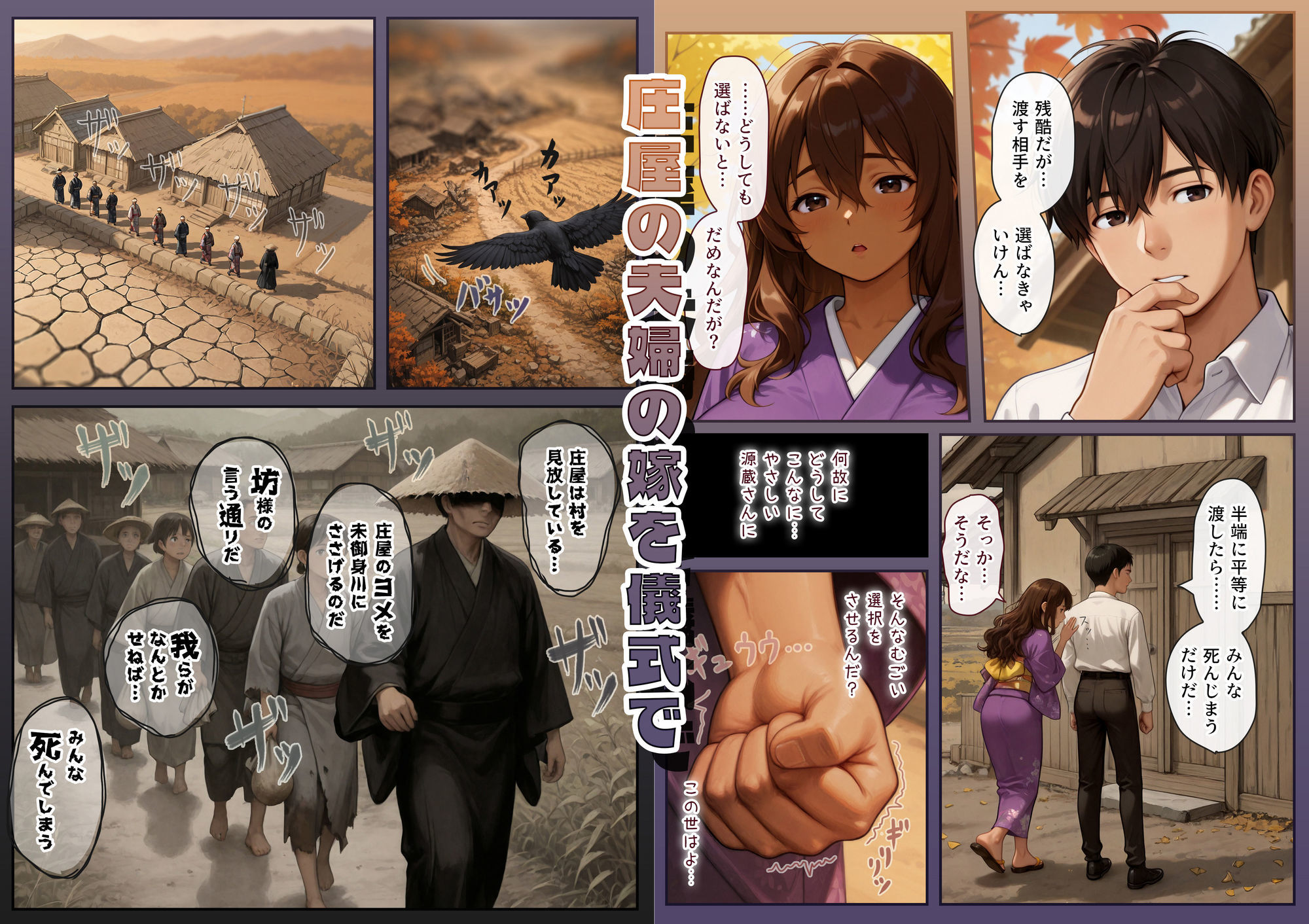 『明治助平浪漫譚』生贄にされた爆乳女は緊縛されてぬれぬれに、儀式はこれでヲハリ。「ムカサリ流し〜ヲハリ編」 サンプル画像2