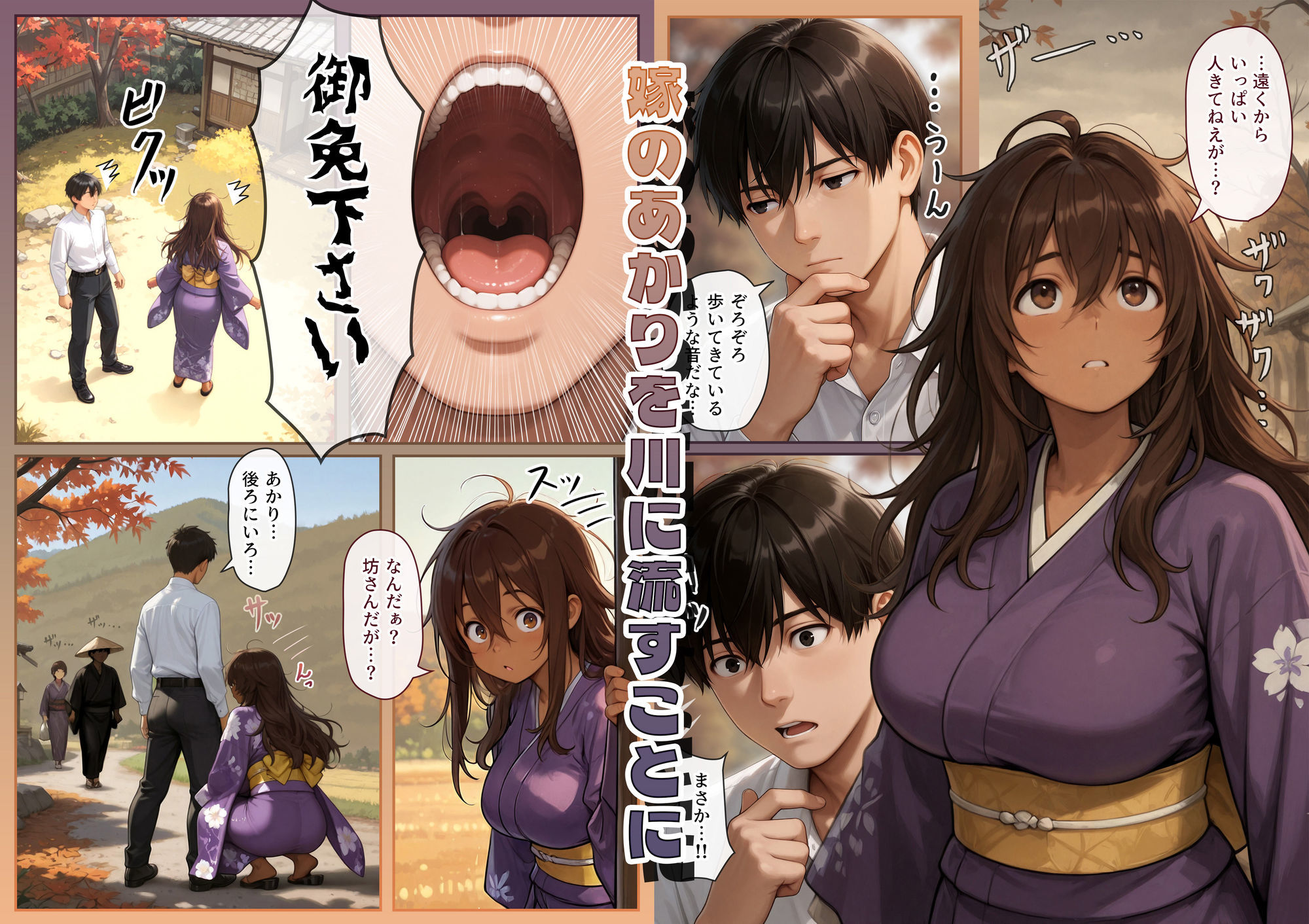 『明治助平浪漫譚』生贄にされた爆乳女は緊縛されてぬれぬれに、儀式はこれでヲハリ。「ムカサリ流し〜ヲハリ編」 サンプル画像3