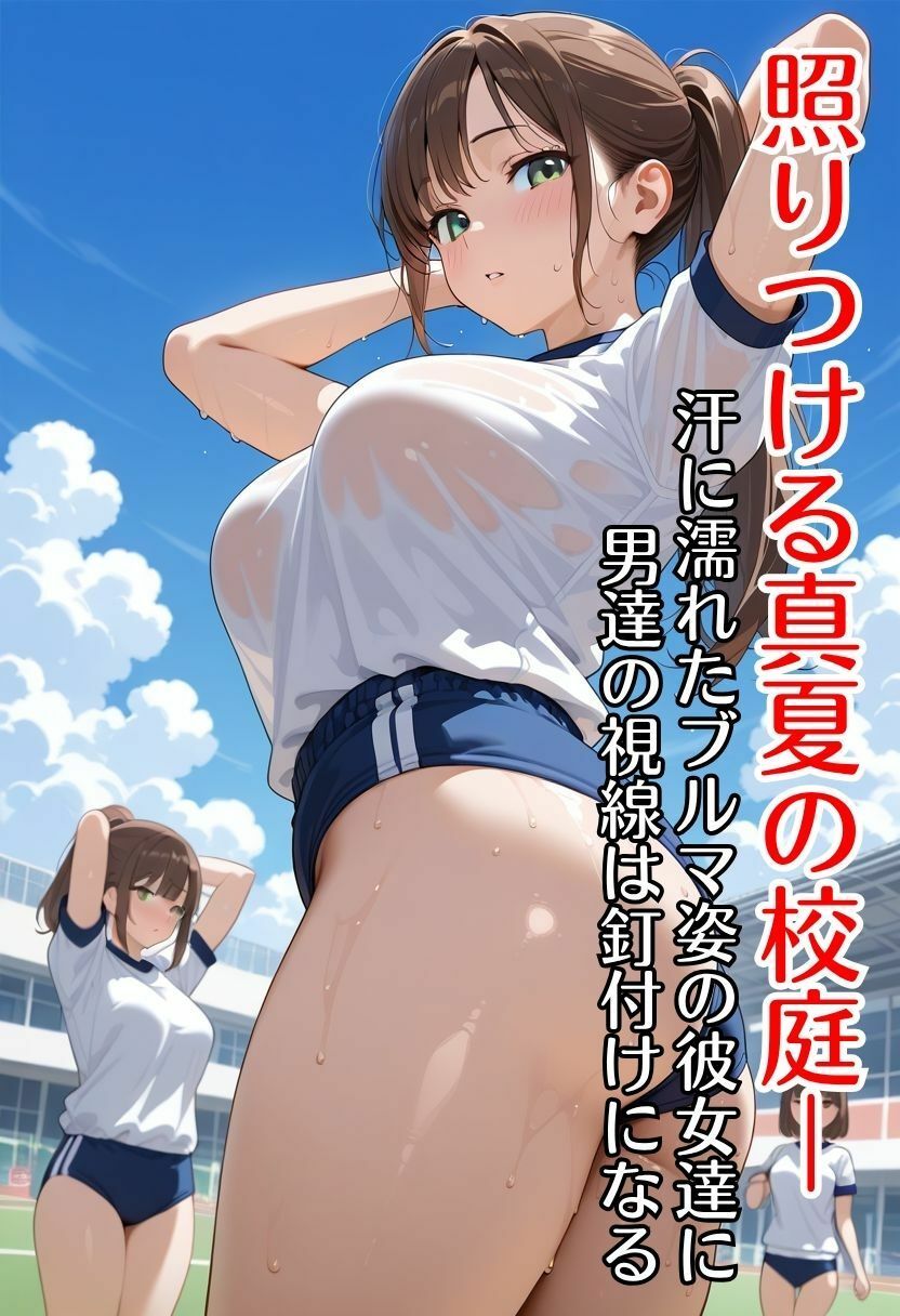 『汗だくブルマの巨乳同級生が、複数の男達に囲まれて――』 サンプル画像2