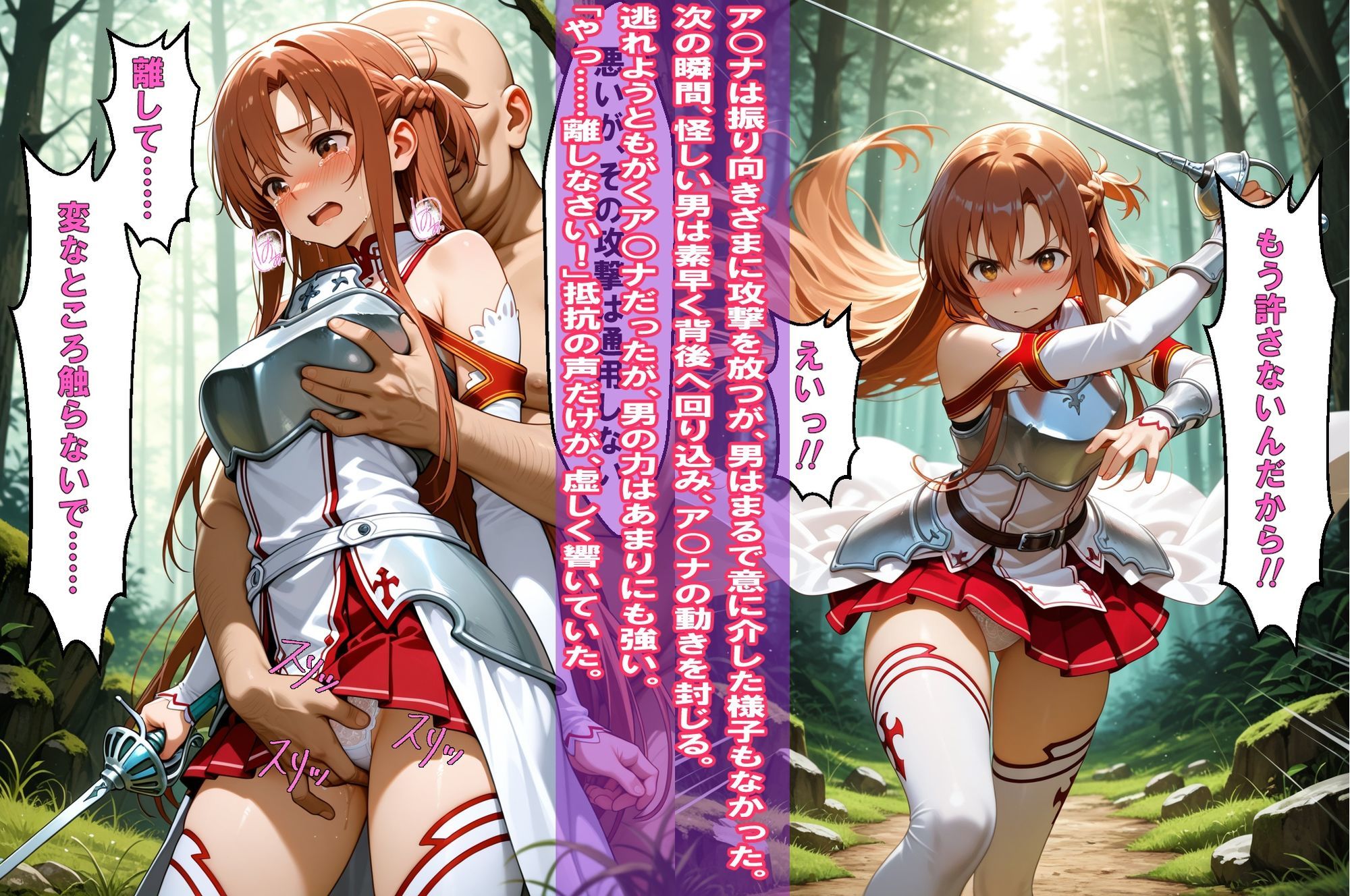 『狙われた女剣士、羞恥監禁』（ア○ナ）＆『ARアイドル悪質プレイヤーの餌食』（ユナ）2冊セット、動画12本セット、【静止画4K、動画2Kサイズ】 サンプル画像3