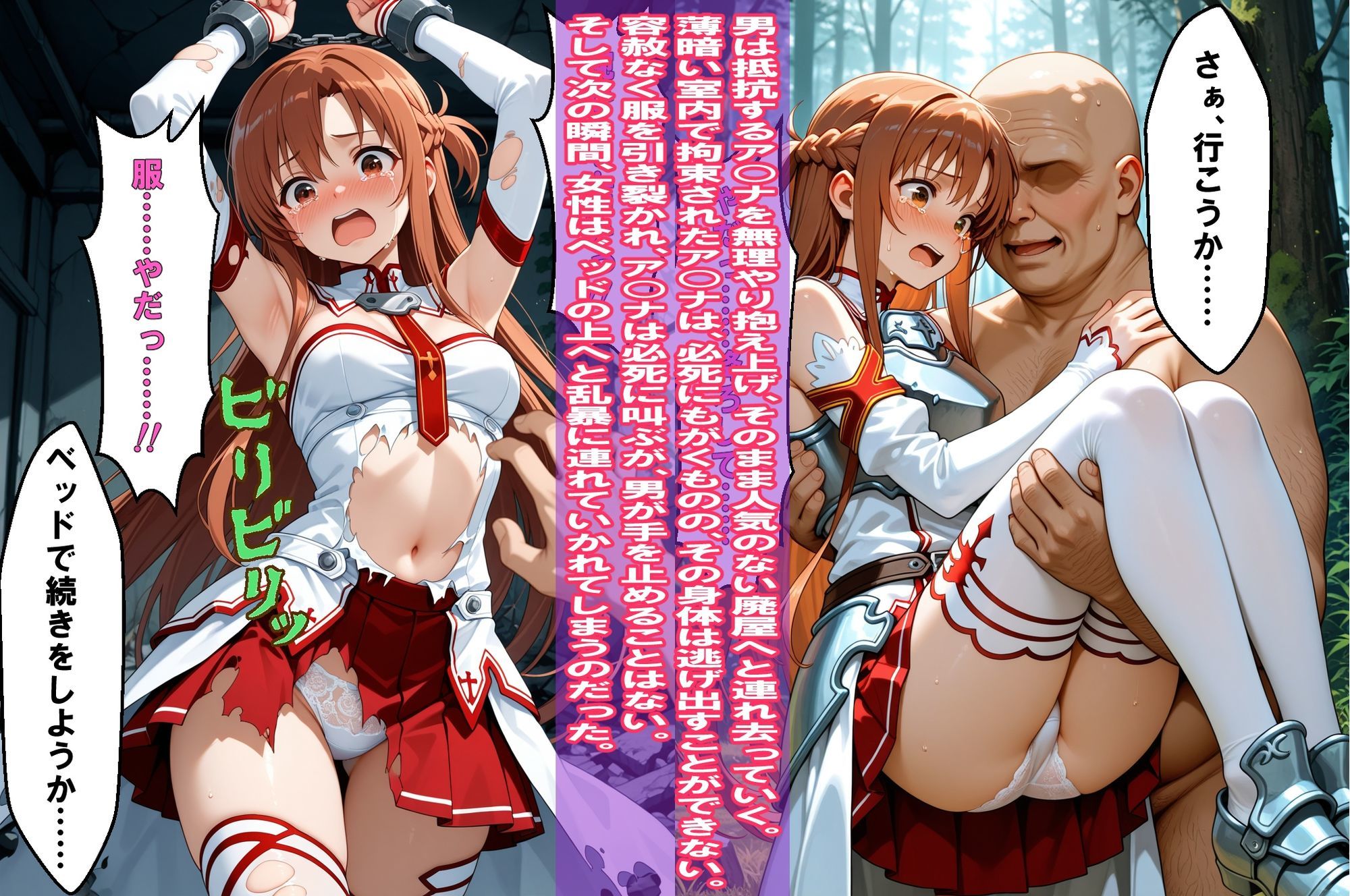 『狙われた女剣士、羞恥監禁』（ア○ナ）＆『ARアイドル悪質プレイヤーの餌食』（ユナ）2冊セット、動画12本セット、【静止画4K、動画2Kサイズ】 サンプル画像5