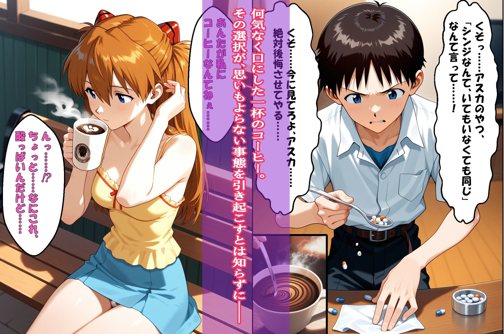 『逃げられない密室、欲望の碇に囚われて』（葛城ミ〇ト）＆『おしっこ限界がまん』（アスカ）2冊セット、動画13本 サンプル画像6