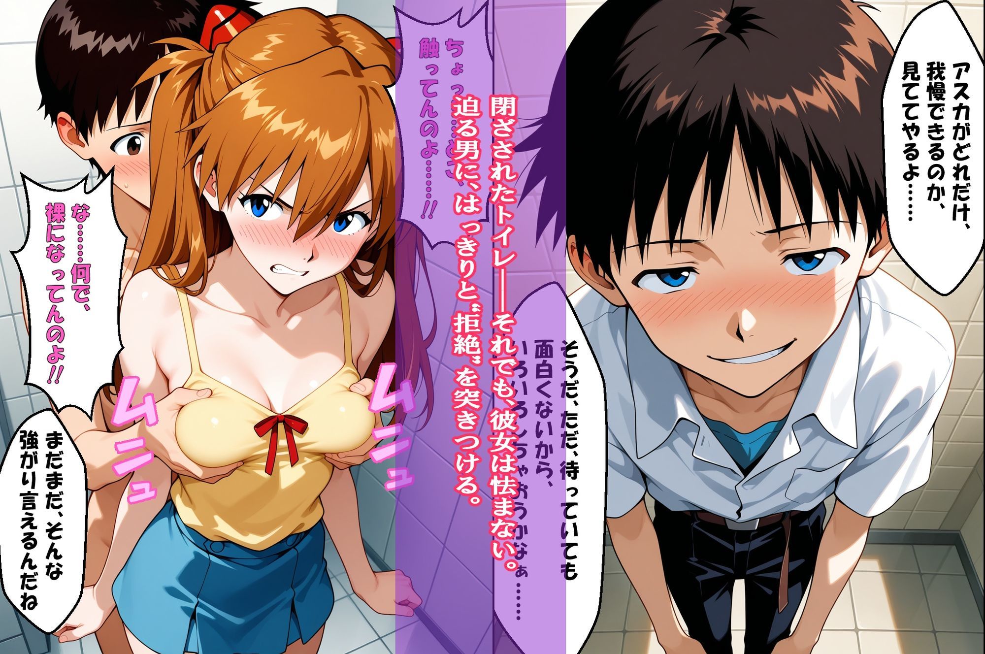 『逃げられない密室、欲望の碇に囚われて』（葛城ミ〇ト）＆『おしっこ限界がまん』（アスカ）2冊セット、動画13本 サンプル画像8