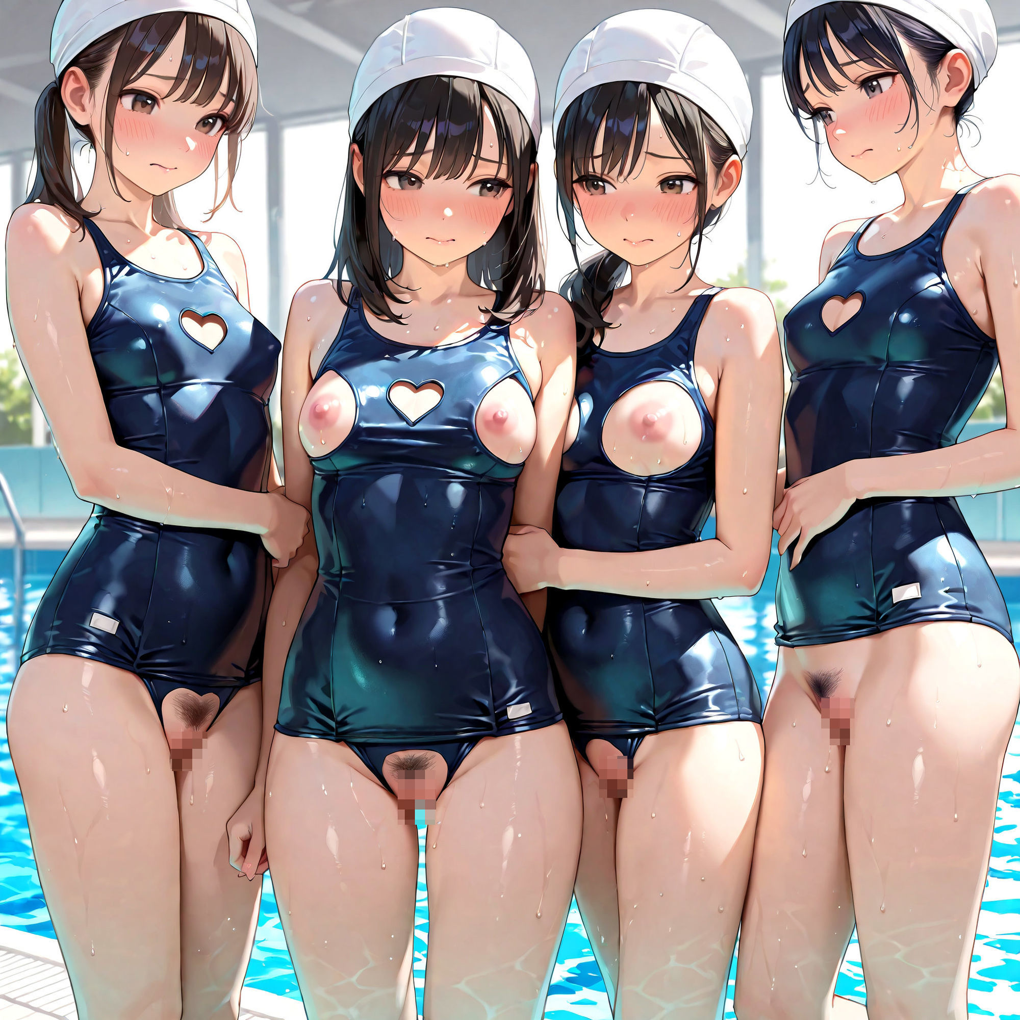 【431枚】校則で大事な所は見せないといけないJKたち！ サンプル画像4