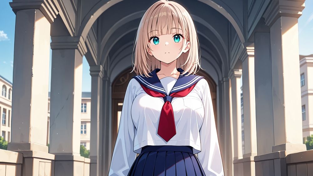 【4K】真っ白スク水の爆乳姉妹が水泳コーチに蕩かされて孕ませ交尾 サンプル画像2