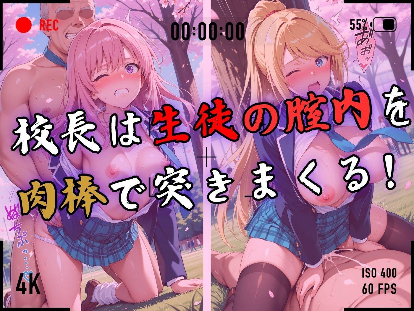 【4Kイラスト】1万3000人の生徒を抱いた校長による女子生徒への性指導（入学式編） サンプル画像6