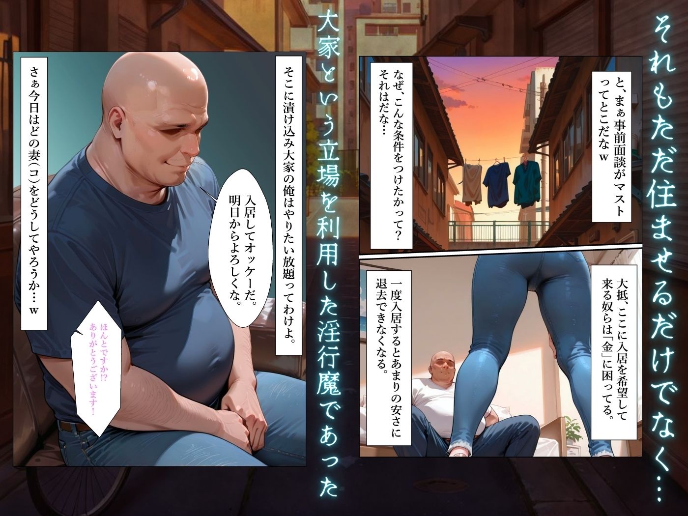 【4K高画質】人妻限定アパート〜大家のペットになった日編〜_総集編 1 サンプル画像3